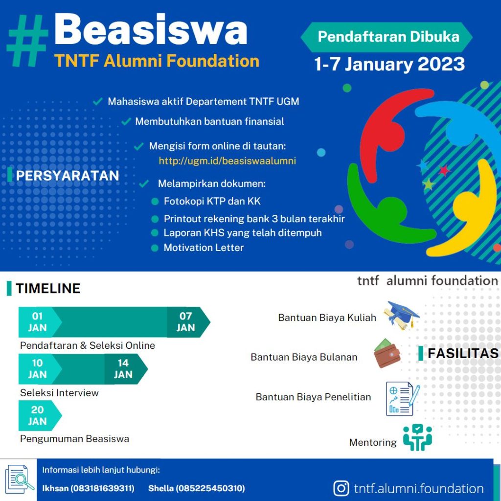 Beasiswa Tntf Alumni Foundation Untuk Mahasiswa Aktif Departemen Teknik